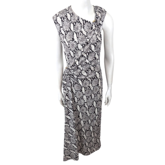 A.L.C. Beale Snakeskin Cutout Maxi Dress Womens 10 Sleeveless Cocktail Party - Picture 3 of 13